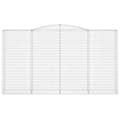 Miniatyrbillede 4 af 6: vidaXL buede gabionkurve 3 stk. 400x50x220/240 cm galvaniseret jern
