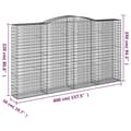Miniatyrbillede 6 af 6: vidaXL buede gabionkurve 3 stk. 400x50x220/240 cm galvaniseret jern