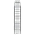 Miniatyrbilde 5 av 6: vidaXL Gabionkurver buede 5 stk 200x30x120/140 cm galvanisert jern