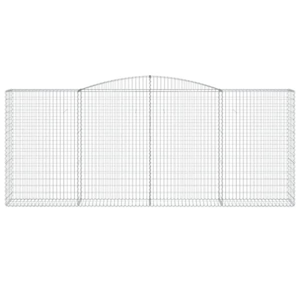 vidaXL buede gabionkurve 4 stk. 400x50x160/180 cm galvaniseret jern