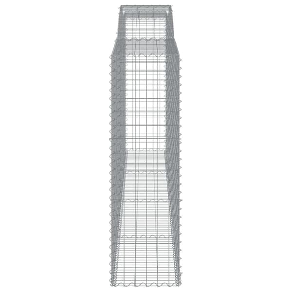 vidaXL buede gabionkurve 4 stk. 400x50x160/180 cm galvaniseret jern