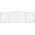 Miniatyrbillede 4 af 6: vidaXL buede gabionkurve 9 stk. 400x30x120/140 cm galvaniseret jern