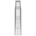 Miniatyrbillede 5 af 6: vidaXL buede gabionkurve 9 stk. 400x30x120/140 cm galvaniseret jern