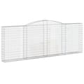 Miniatyrbillede 3 af 6: vidaXL buede gabionkurve 9 stk. 400x30x140/160 cm galvaniseret jern