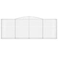 Miniatyrbillede 4 af 6: vidaXL buede gabionkurve 9 stk. 400x30x140/160 cm galvaniseret jern