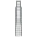 Miniatyrbillede 5 af 6: vidaXL buede gabionkurve 9 stk. 400x30x140/160 cm galvaniseret jern
