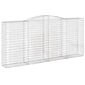 Miniatyrbilde 3 av 6: vidaXL Gabionkurver buede 3 stk 400x50x180/200 cm galvanisert jern