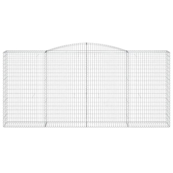 vidaXL Gabionkurver buede 3 stk 400x50x180/200 cm galvanisert jern