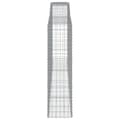Miniatyrbilde 5 av 6: vidaXL Gabionkurver buede 3 stk 400x50x180/200 cm galvanisert jern