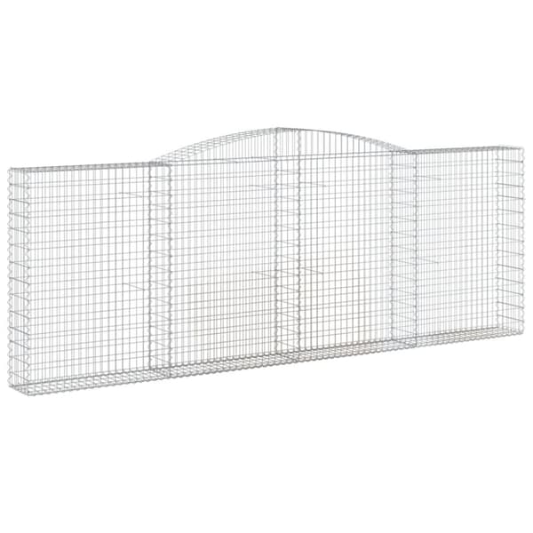 vidaXL Kaarevat kivikorit 2 kpl 400x30x140/160 cm galvanoitu rauta