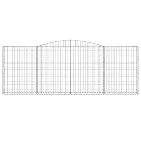 vidaXL Kaarevat kivikorit 2 kpl 400x30x140/160 cm galvanoitu rauta
