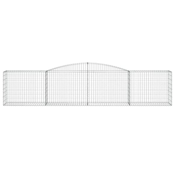 vidaXL Kaarevat kivikorit 2 kpl 400x50x80/100 cm galvanoitu rauta