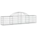 Miniatyrbillede 3 af 6: vidaXL buede gabionkurve 7 stk. 200x30x40/60 cm galvaniseret jern
