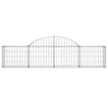 Miniatyrbillede 4 af 6: vidaXL buede gabionkurve 7 stk. 200x30x40/60 cm galvaniseret jern