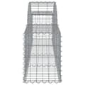 Miniatyrbillede 5 af 6: vidaXL buede gabionkurve 7 stk. 200x30x40/60 cm galvaniseret jern