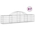 Miniatyrbillede 2 af 6: vidaXL buede gabionkurve 7 stk. 200x30x40/60 cm galvaniseret jern