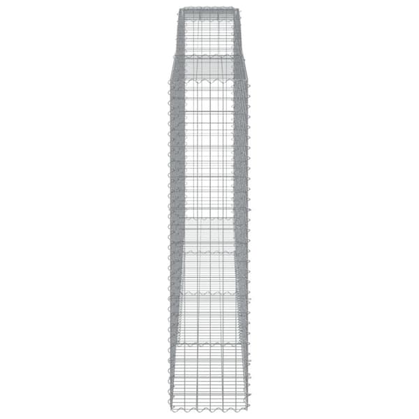 vidaXL Gabionkurver buede 9 stk 400x50x200/220 cm galvanisert jern