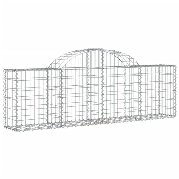 vidaXL Kaarevat kivikorit 11 kpl 200x30x60/80 cm galvanoitu rauta