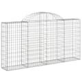 Pikkukuva 3 / 6: vidaXL Kaarevat kivikorit 3 kpl 200x30x100/120 cm galvanoitu rauta