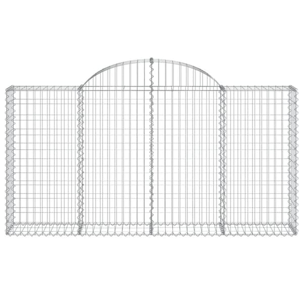 vidaXL Kaarevat kivikorit 3 kpl 200x30x100/120 cm galvanoitu rauta
