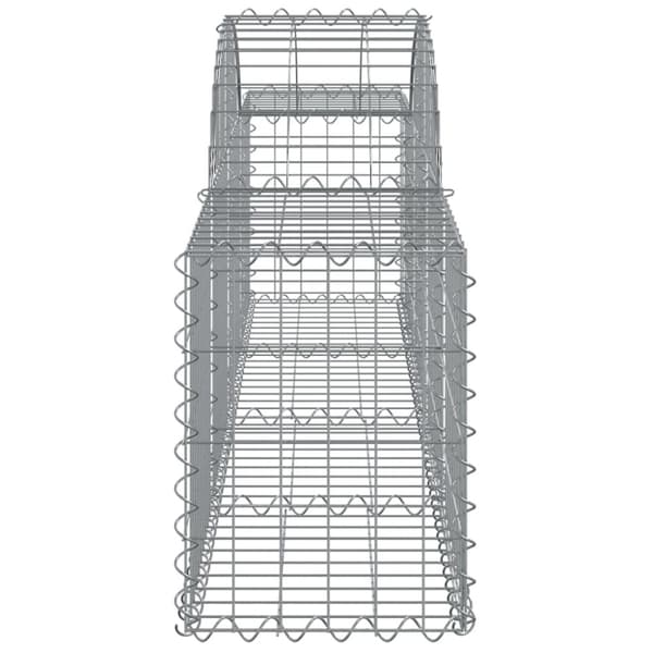 vidaXL buede gabionkurve 9 stk. 200x30x40/60 cm galvaniseret jern
