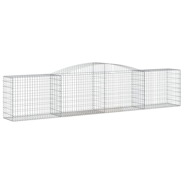 vidaXL buede gabionkurve 6 stk. 400x50x80/100 cm galvaniseret jern
