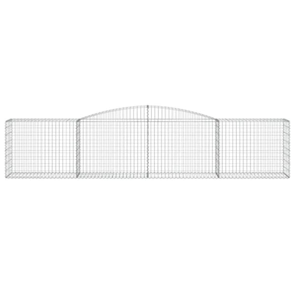 vidaXL buede gabionkurve 6 stk. 400x50x80/100 cm galvaniseret jern