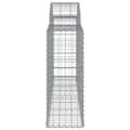 Miniatyrbillede 5 af 6: vidaXL buede gabionkurve 7 stk. 200x30x80/100 cm galvaniseret jern