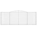 Miniatyrbillede 4 af 6: vidaXL buede gabionkurve 4 stk. 400x30x140/160 cm galvaniseret jern