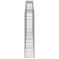 Miniatyrbillede 5 af 6: vidaXL buede gabionkurve 4 stk. 400x30x140/160 cm galvaniseret jern