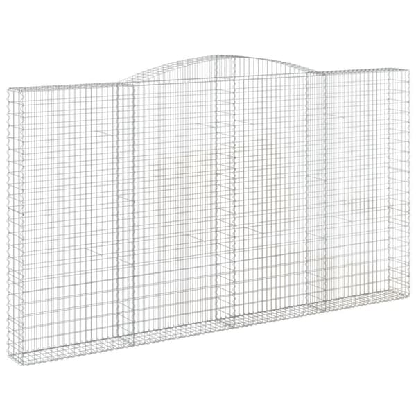 vidaXL Kaarevat kivikorit 3 kpl 400x30x220/240 cm galvanoitu rauta