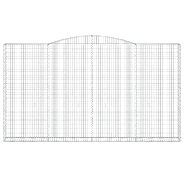 vidaXL Kaarevat kivikorit 3 kpl 400x30x220/240 cm galvanoitu rauta