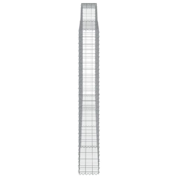 vidaXL Kaarevat kivikorit 3 kpl 400x30x220/240 cm galvanoitu rauta