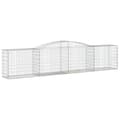 Miniatyrbilde 3 av 6: vidaXL Gabionkurver buede 20 stk 400x50x80/100 cm galvanisert jern
