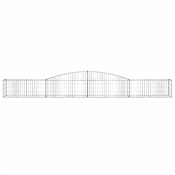 vidaXL buede gabionkurve 9 stk. 400x50x40/60 cm galvaniseret jern