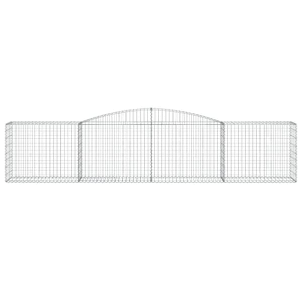vidaXL buede gabionkurve 4 stk. 400x50x80/100 cm galvaniseret jern