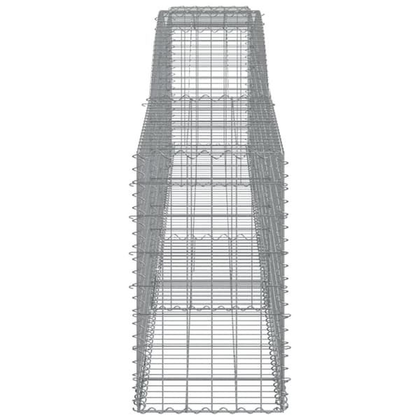vidaXL Gabionkurver buede 4 stk 400x50x80/100 cm galvanisert jern