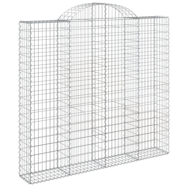 vidaXL Kaarevat kivikorit 6 kpl 200x30x180/200 cm galvanoitu rauta