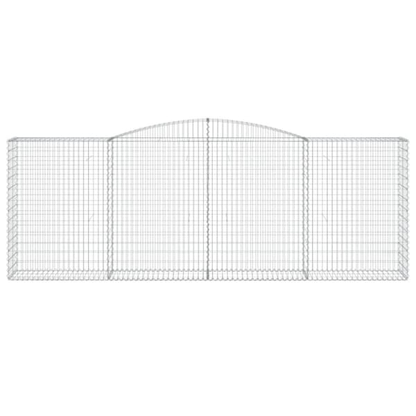 vidaXL buede gabionkurve 5 stk. 400x50x140/160 cm galvaniseret jern