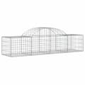 Miniatyrbillede 3 af 6: vidaXL buede gabionkurve 5 stk. 200x50x40/60 cm galvaniseret jern