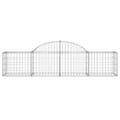 Miniatyrbillede 4 af 6: vidaXL buede gabionkurve 5 stk. 200x50x40/60 cm galvaniseret jern