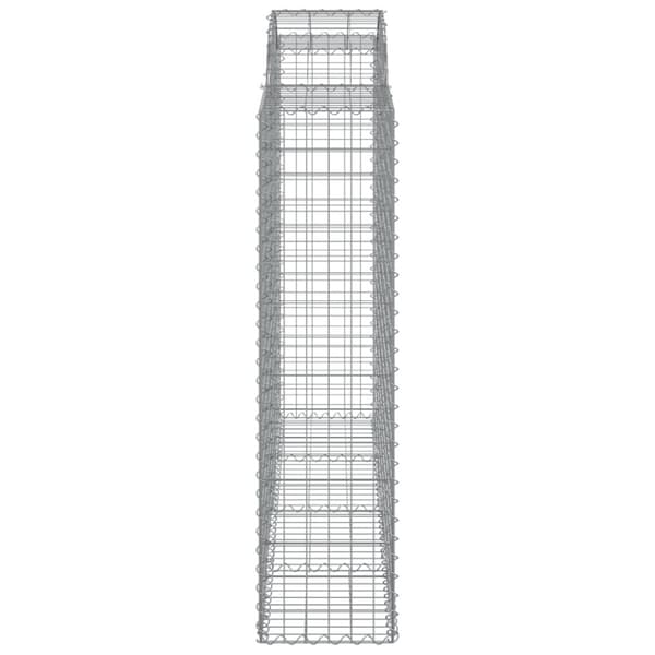 vidaXL Gabionkurver buede 25 stk 200x50x160/180 cm galvanisert jern