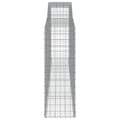 Miniatyrbillede 5 af 6: vidaXL buede gabionkurve 7 stk. 400x50x140/160 cm galvaniseret jern