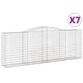 Miniatyrbillede 2 af 6: vidaXL buede gabionkurve 7 stk. 400x50x140/160 cm galvaniseret jern