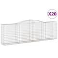 Miniatyrbilde 2 av 6: vidaXL Gabionkurver buede 20 stk 400x50x120/140 cm galvanisert jern