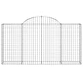 Miniatyrbilde 4 av 6: vidaXL Gabionkurver buede 5 stk 200x30x100/120 cm galvanisert jern