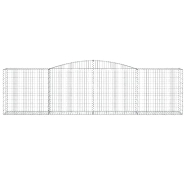 vidaXL Kaarevat kivikorit 4 kpl 400x50x100/120 cm galvanoitu rauta