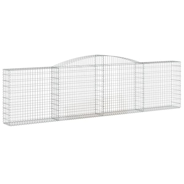vidaXL Kaarevat kivikorit 4 kpl 400x30x100/120 cm galvanoitu rauta