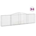 Pikkukuva 2 / 6: vidaXL Kaarevat kivikorit 4 kpl 400x30x100/120 cm galvanoitu rauta