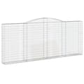 Miniatyrbillede 3 af 6: vidaXL buede gabionkurve 4 stk. 400x30x160/180 cm galvaniseret jern